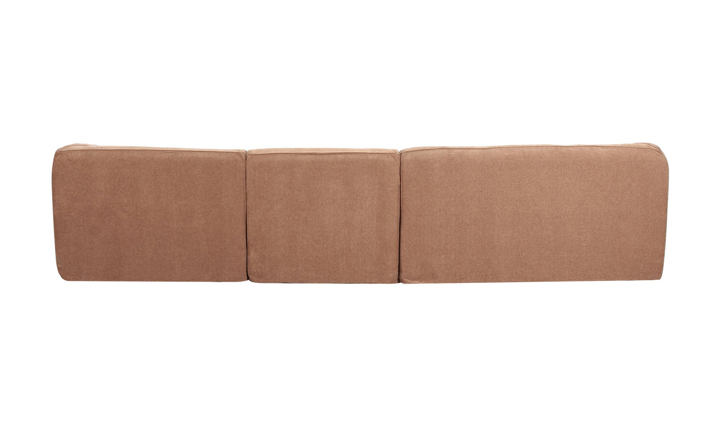 Moe's Home Collection Sofas Isla Lounge 3 Piece Modular Sectional Right Mocha Isla Lounge 3 Piece Modular Sectional Right Mocha