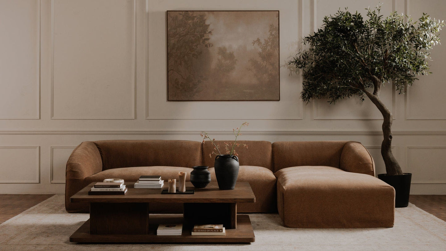 Moe's Home Collection Sofas Isla Lounge 3 Piece Modular Sectional Right Mocha Isla Lounge 3 Piece Modular Sectional Right Mocha