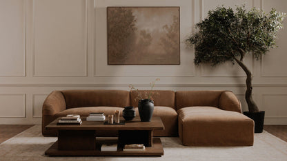 Moe's Home Collection Sofas Isla Lounge 3 Piece Modular Sectional Right Mocha Isla Lounge 3 Piece Modular Sectional Right Mocha