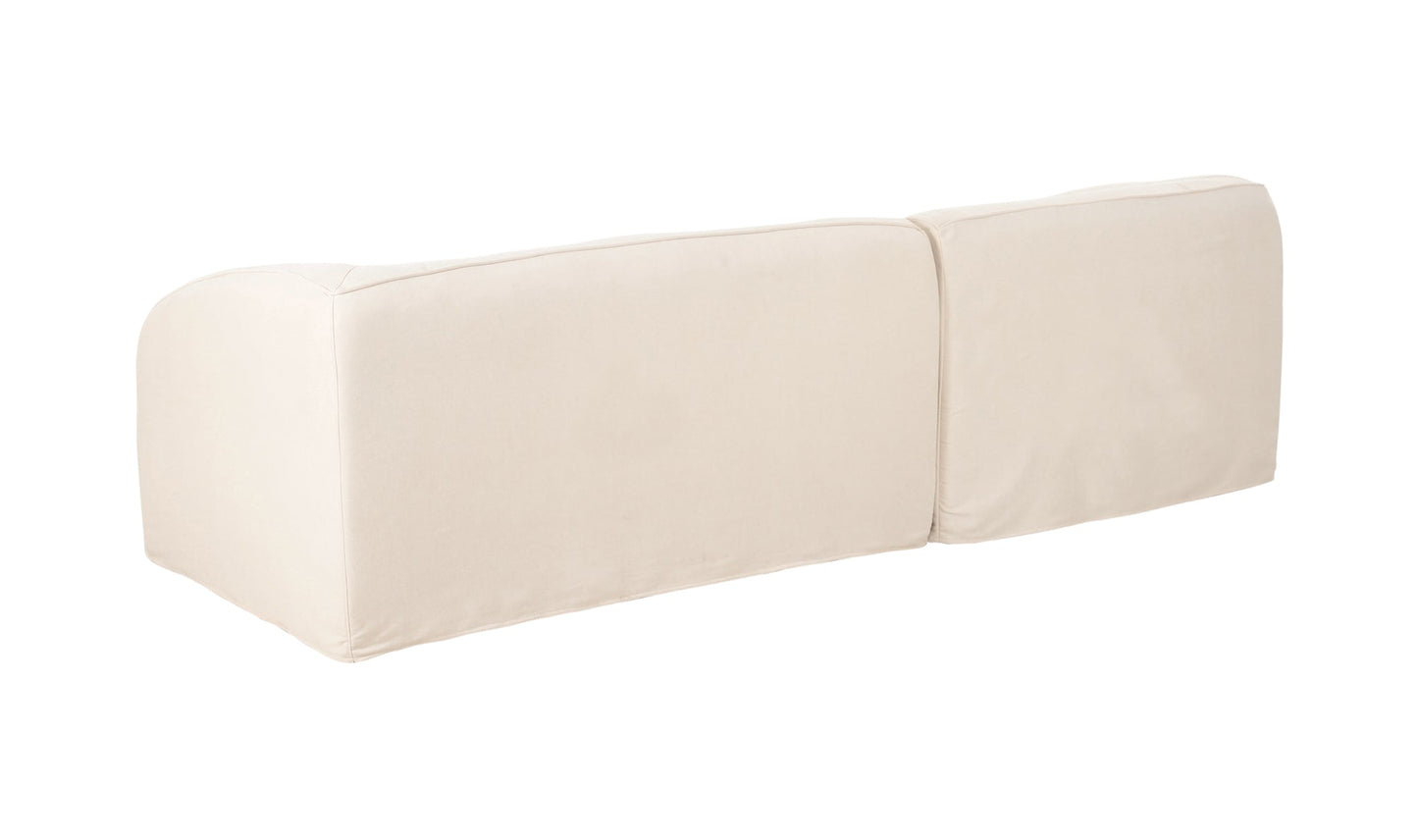 Moe's Home Collection Sofas Isla Nook 2 Piece Modular Sectional Left Beige Isla Nook 2 Piece Modular Sectional Left Beige