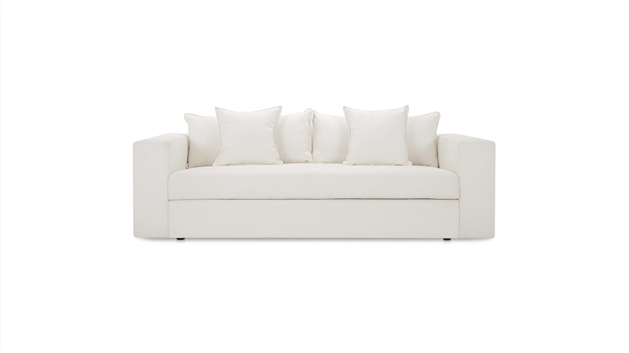 Moe's Home Collection Sofas Kiran Sleeper Sofa White Kiran Sleeper Sofa White
