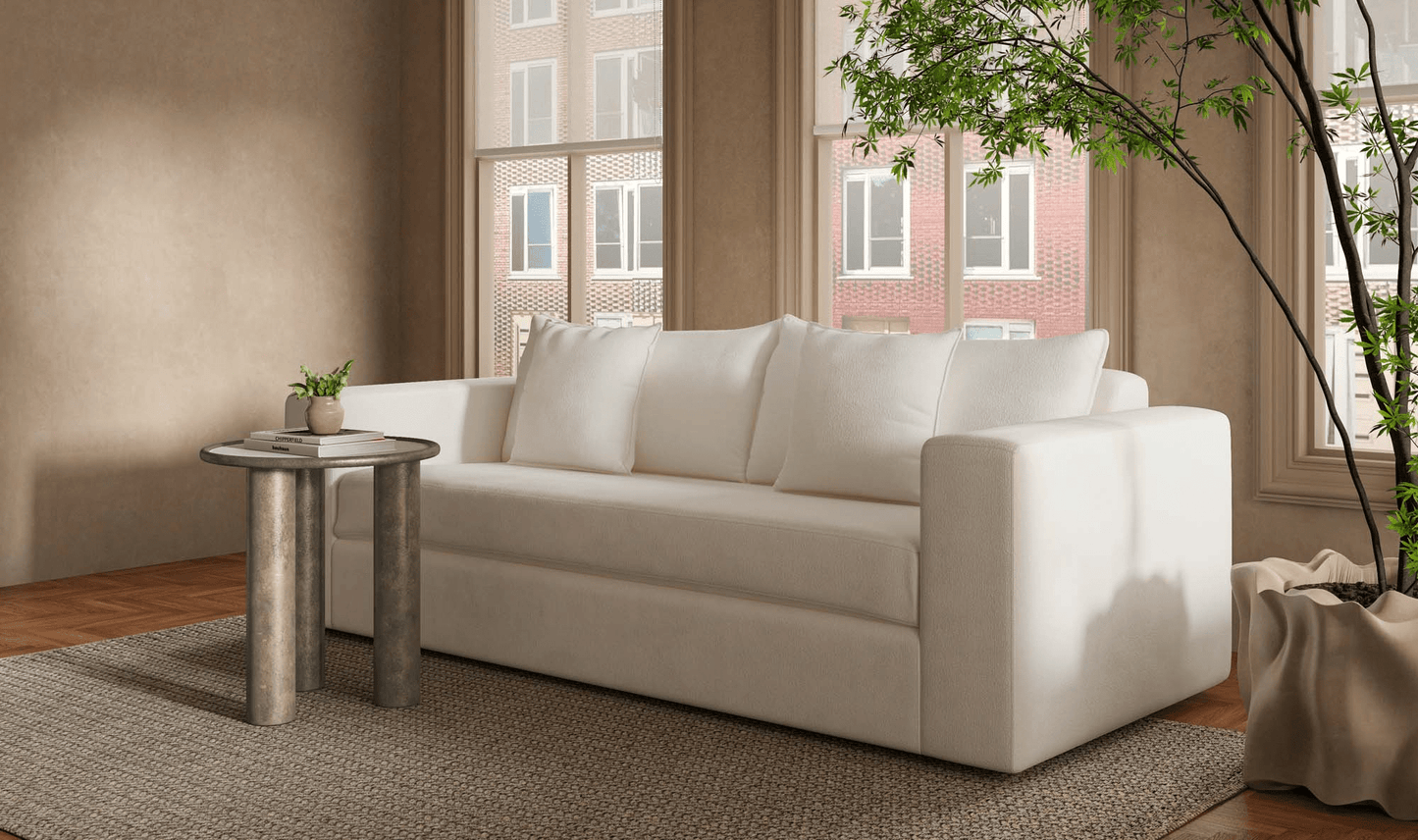Moe's Home Collection Sofas KIRAN SLEEPER SOFA WHITE KIRAN SLEEPER SOFA WHITE