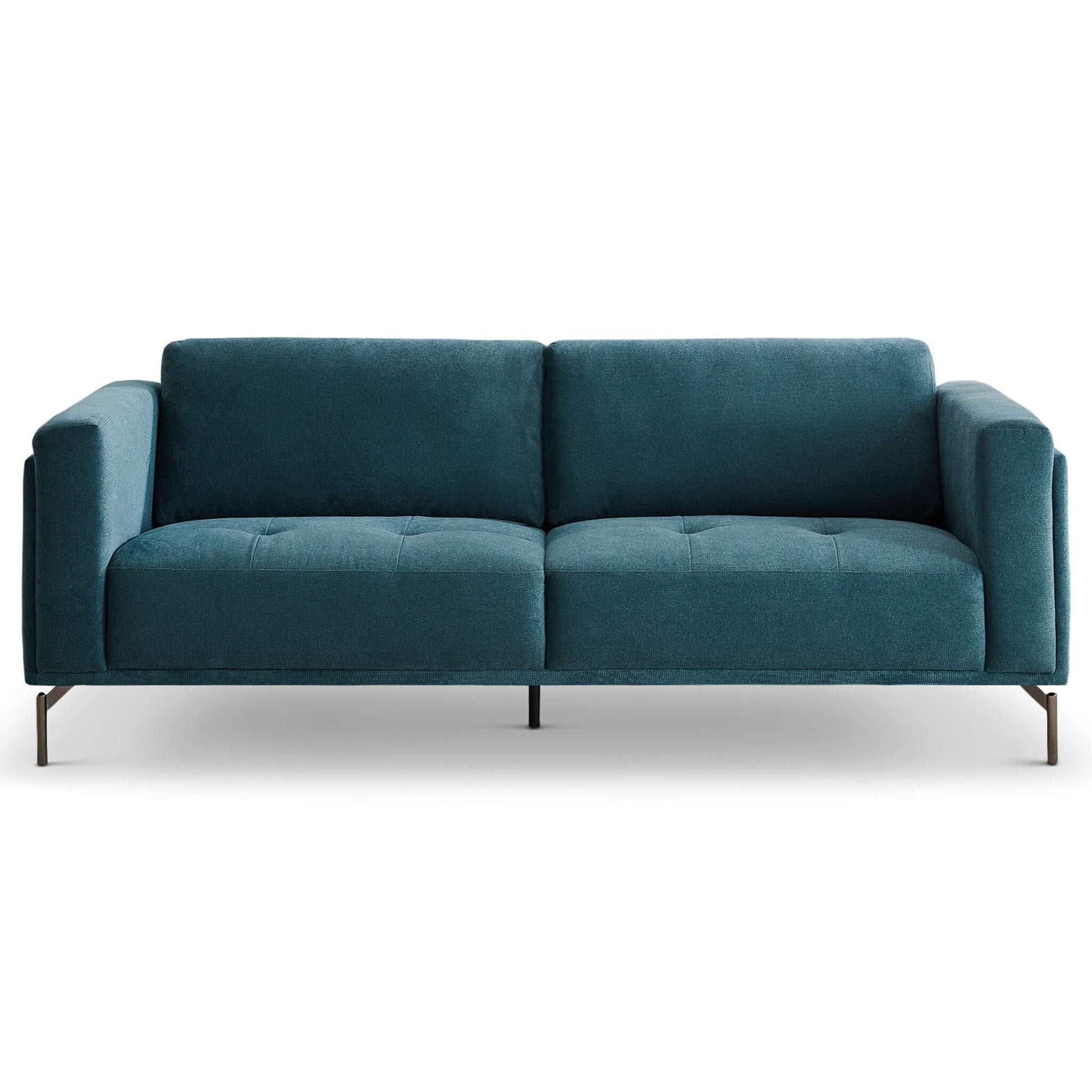 Ashcroft Furniture Co Sofas Lanchester Mid Century Modern Blue Linen Sofa