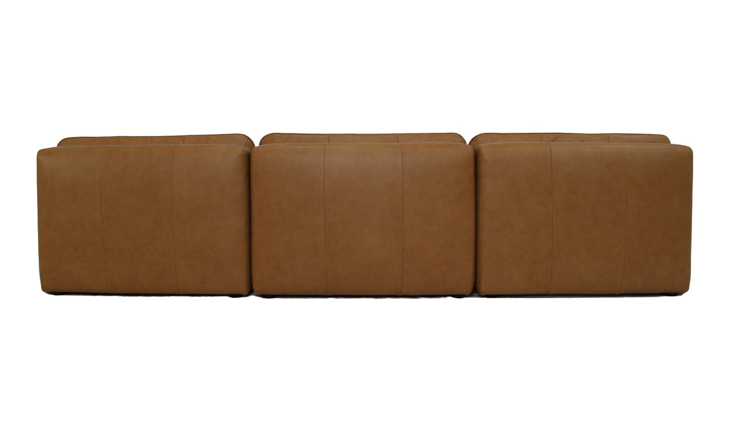 Moe's Home Collection Sofas Lino Armless Modular Sofa Tan Leather Lino Armless Modular Sofa Tan Leather