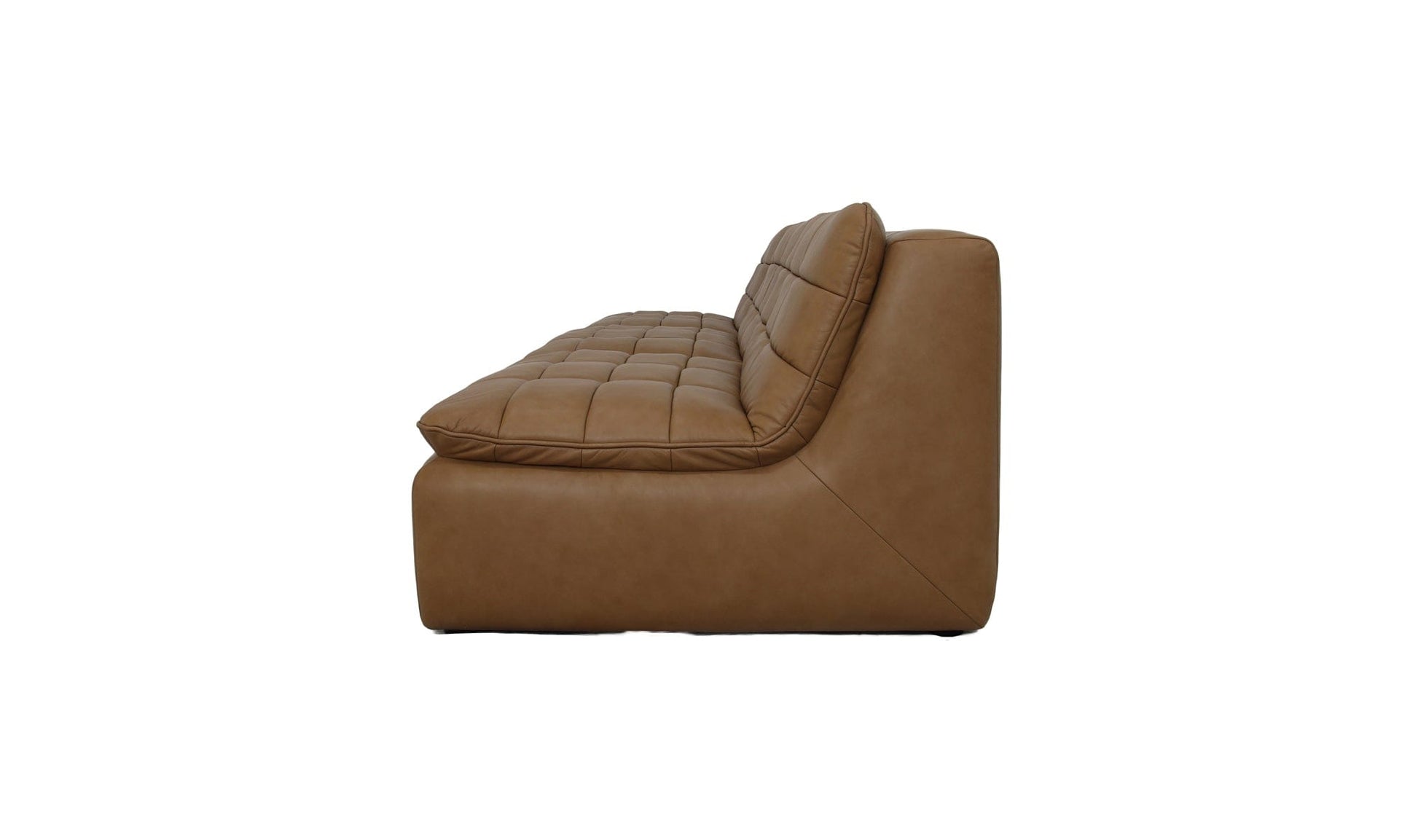 Moe's Home Collection Sofas Lino Armless Modular Sofa Tan Leather Lino Armless Modular Sofa Tan Leather