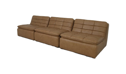 Moe's Home Collection Sofas Lino Armless Modular Sofa Tan Leather Lino Armless Modular Sofa Tan Leather