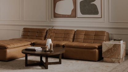 Moe's Home Collection Sofas Lino Armless Modular Sofa Tan Leather Lino Armless Modular Sofa Tan Leather