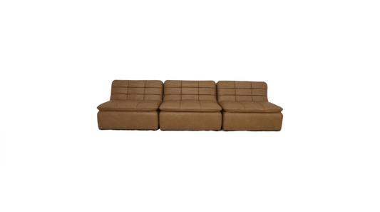 Moe's Home Collection Sofas Lino Armless Modular Sofa Tan Leather Lino Armless Modular Sofa Tan Leather