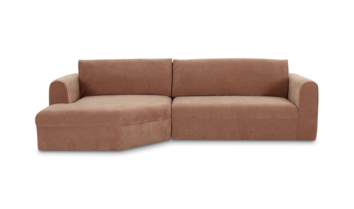 Moe's Home Collection Sofas Madrid Left Sectional Heritage Pink Madrid Left Sectional Heritage Pink
