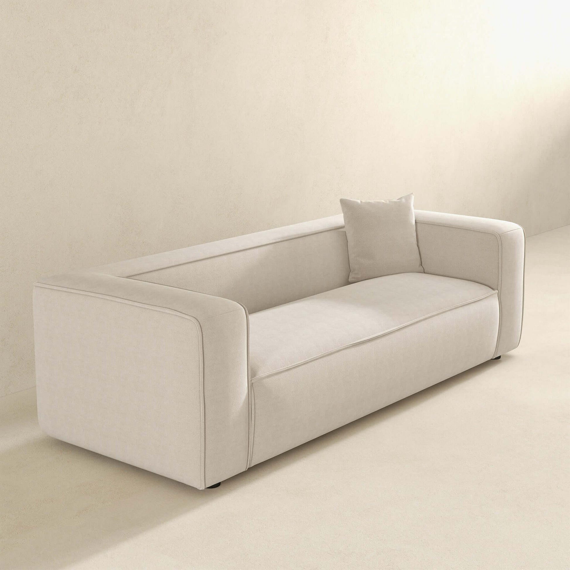Ashcroft Furniture Co Sofas Marshall Modern Cream Boucle Sofa