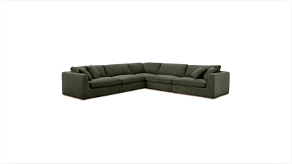 Moe's Home Collection Sofas Rue Classic L Modular Sectional Dark Green Rue Classic L Modular Sectional Dark Green