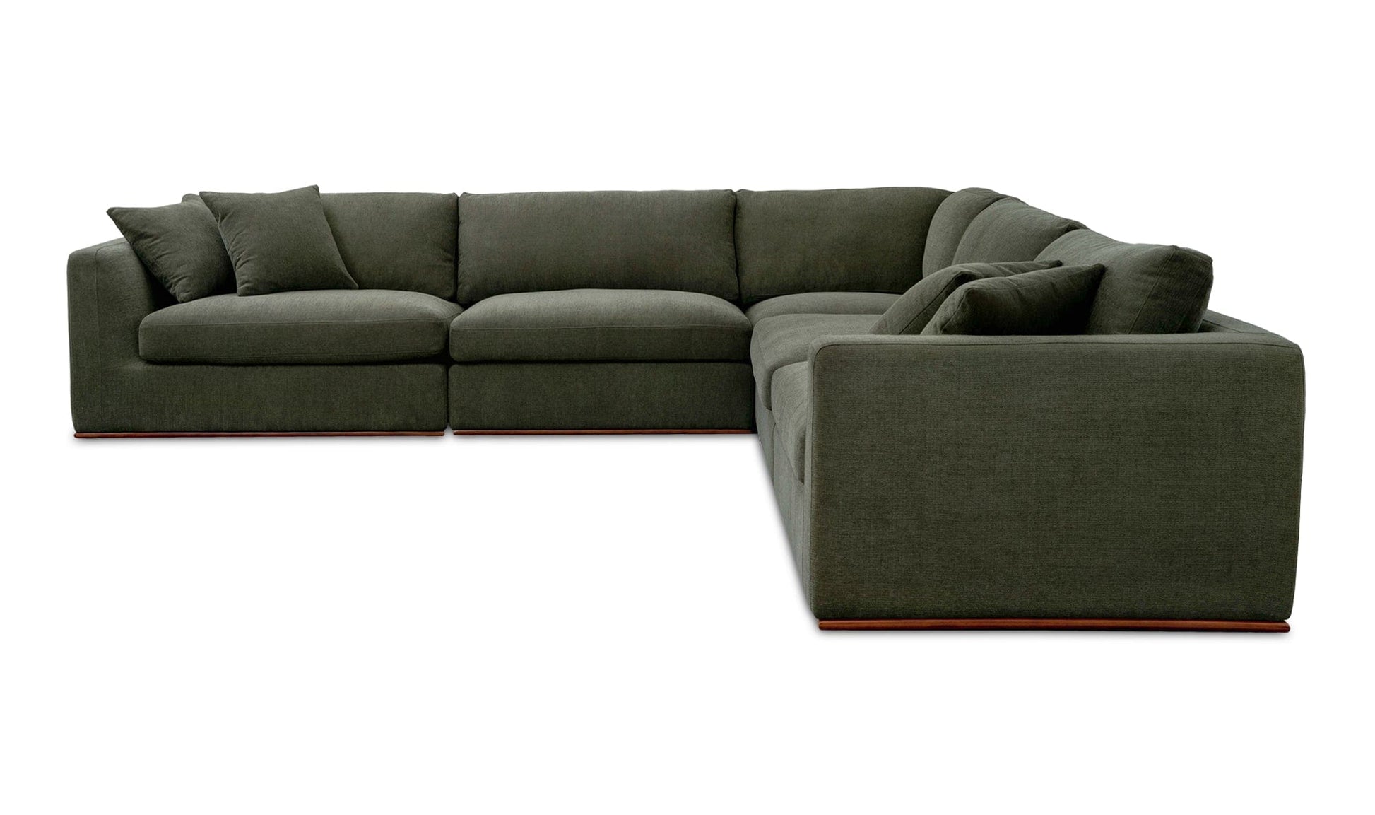 Moe's Home Collection Sofas Rue Classic L Modular Sectional Dark Green Rue Classic L Modular Sectional Dark Green