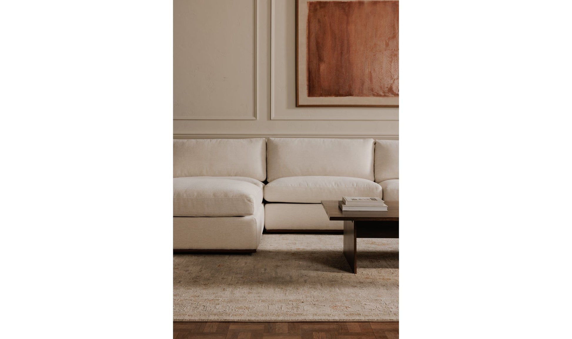 Moe's Home Collection Sofas Rue Classic L Modular Sectional Off White Rue Classic L Modular Sectional Off White