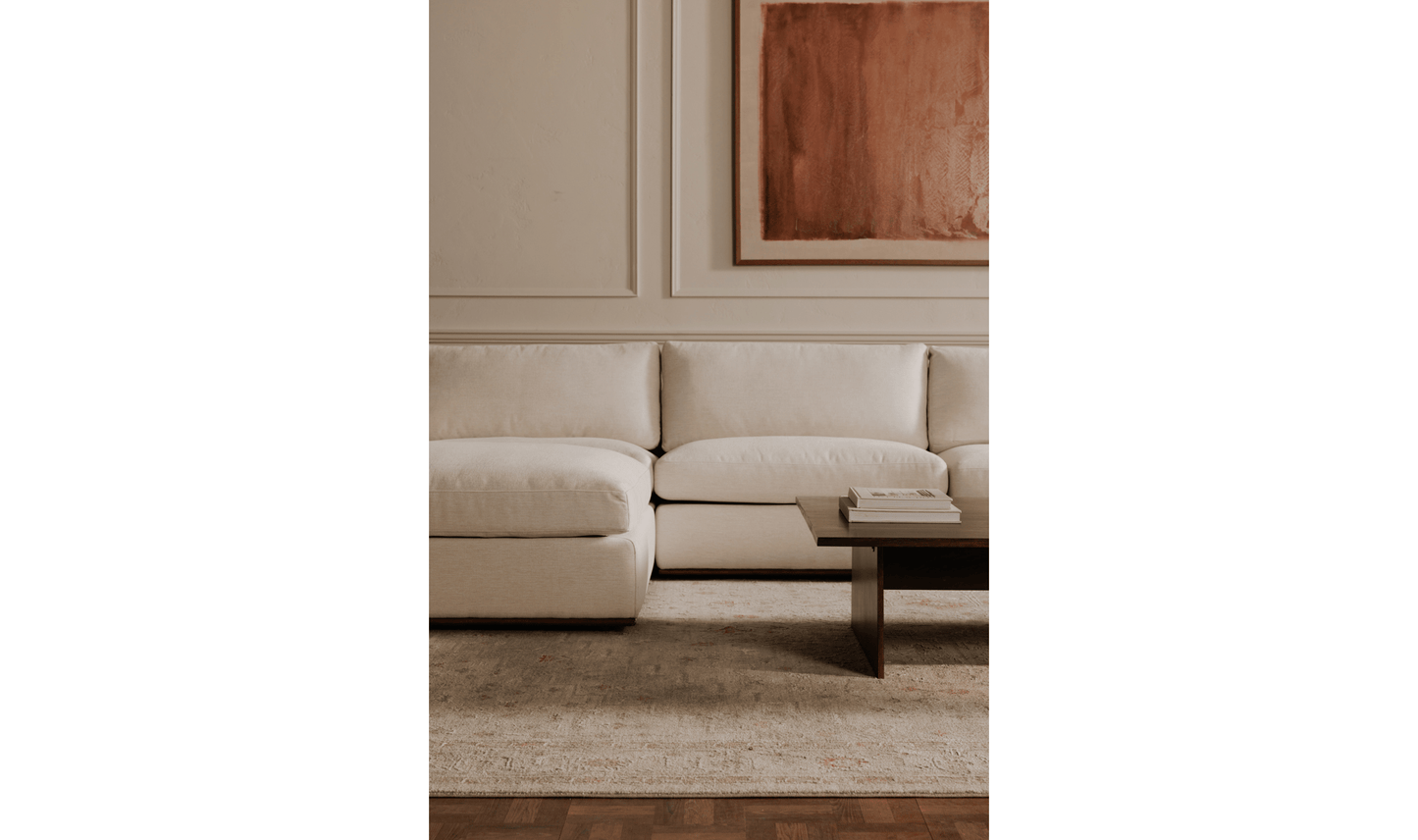 Moe's Home Collection Sofas RUE RIGHT ARM FACING CHAIR OFF WHITE RUE RIGHT ARM FACING CHAIR OFF WHITE
