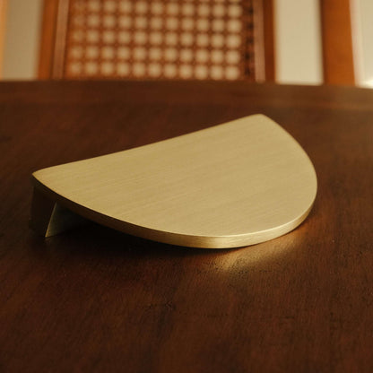Demi Lune, Solid Brass Half Moon Cabinet Pulls.