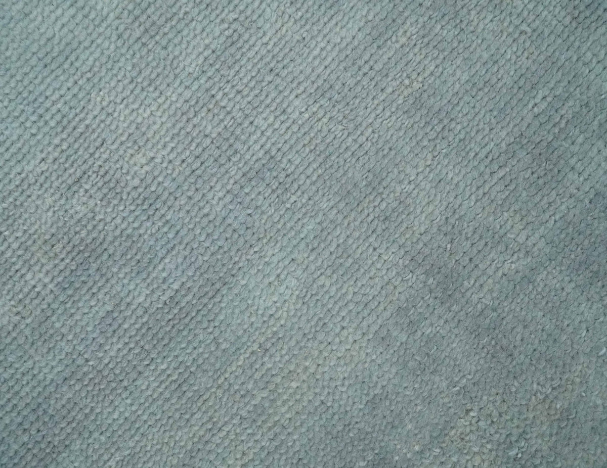 Solid Gray Hand knotted Modern look Custom Made wool Area Rug.