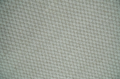 Modern Solid Ivory Hand made Dari Area Wool Rug.