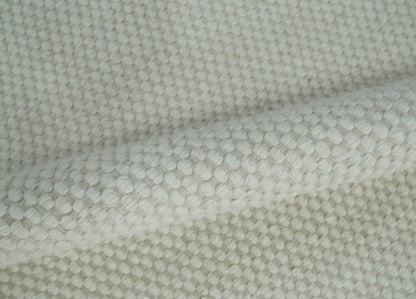 Modern Solid Ivory Hand made Dari Area Wool Rug.