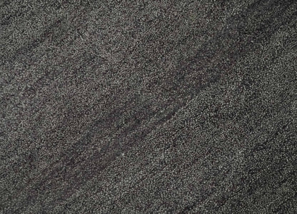 Solid Charcoal Woolen Hand Tufted contemporary area Rug.