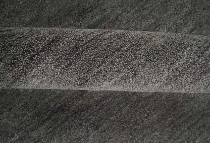 Solid Charcoal Woolen Hand Tufted contemporary area Rug.