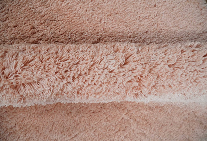 Solid Plush and Soft 3x5, 4x6 and 5x7 Hand Woven Shag Peach Area Rug | SHAG11.