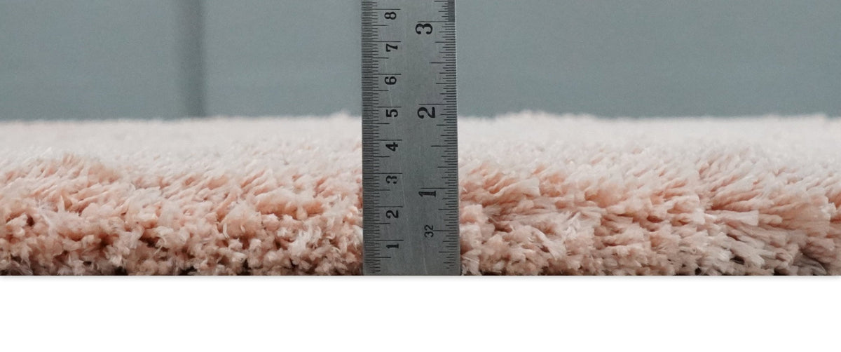 Solid Plush and Soft 3x5, 4x6 and 5x7 Hand Woven Shag Peach Area Rug | SHAG11.