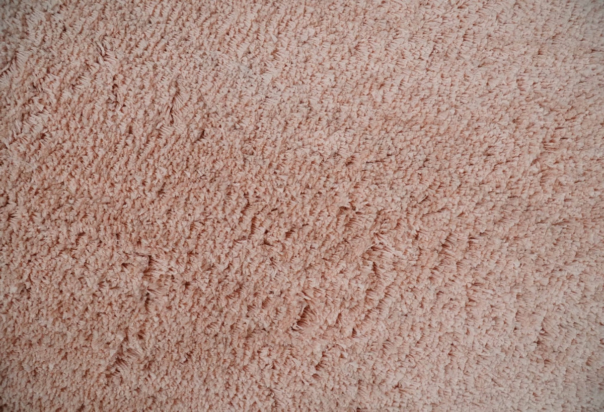 Solid Plush and Soft 3x5, 4x6 and 5x7 Hand Woven Shag Peach Area Rug | SHAG11.