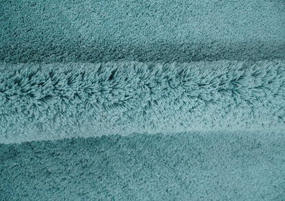 Solid Plush and Soft 3x5, 4x6 and 5x7 Hand Woven Shag Teal Area Rug.