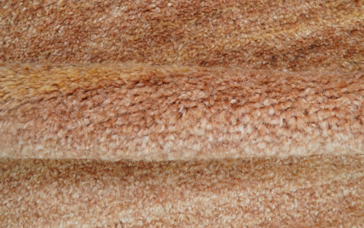 Solid Rust Hand knotted Contemporary Custom Made wool Area Rug.