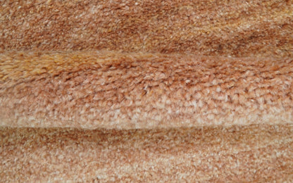 Solid Rust Hand knotted Contemporary Custom Made wool Area Rug.