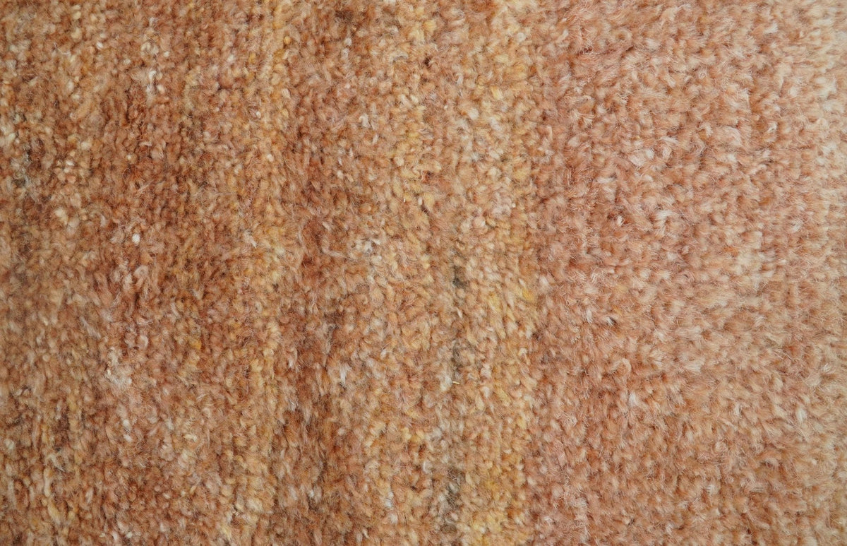Solid Rust Hand knotted Contemporary Custom Made wool Area Rug.