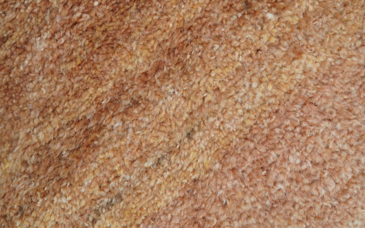 Solid Rust Hand knotted Contemporary Custom Made wool Area Rug.