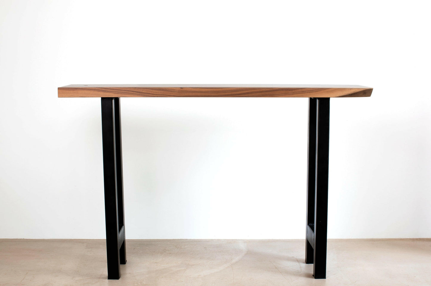 Solid Wood Console Table With Metal Legs