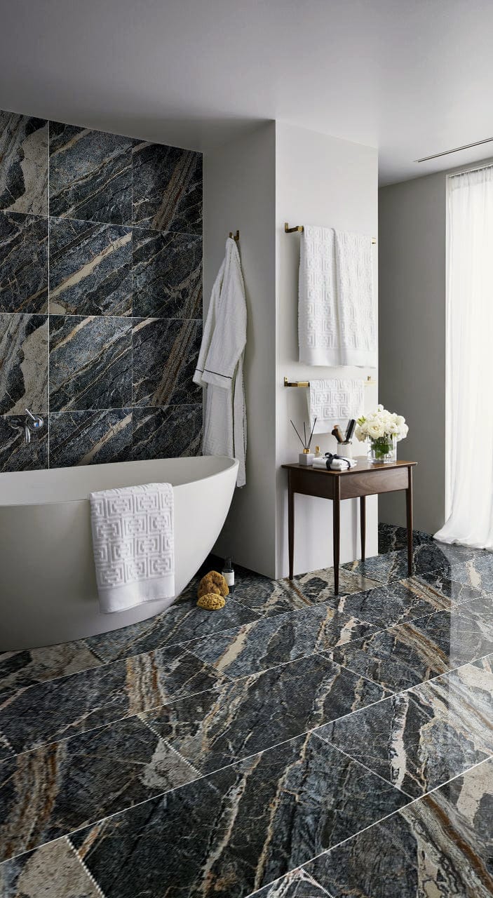 Villohome | Online Flooring Shop Special Order Marble Tiles Adriatic Black Exotic Marble Polished Floor and Wall Tile - Large Format - Livfloors Collection Adriatic Black Exotic Marble Polished Floor and Wall Tile - Large Format - Livfloors Collection