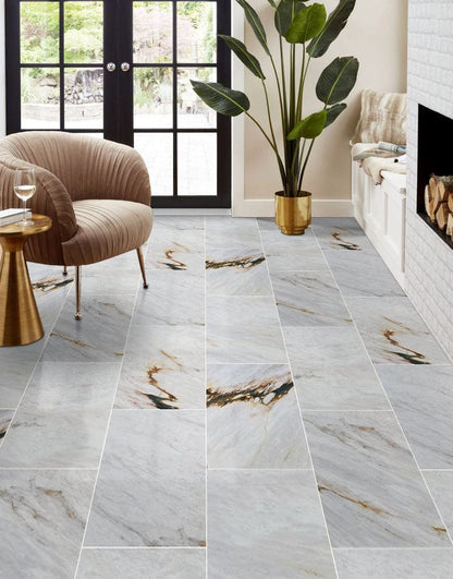 Villohome | Online Flooring Shop Special Order Marble Tiles Marble / Polished / 16"x32"x3/4" Alpina White Marble Polished Floor and Wall Tile - Large Format - Livfloors Collection Alpina White Marble Polished Floor and Wall Tile - Large Format - Livfloors Collection