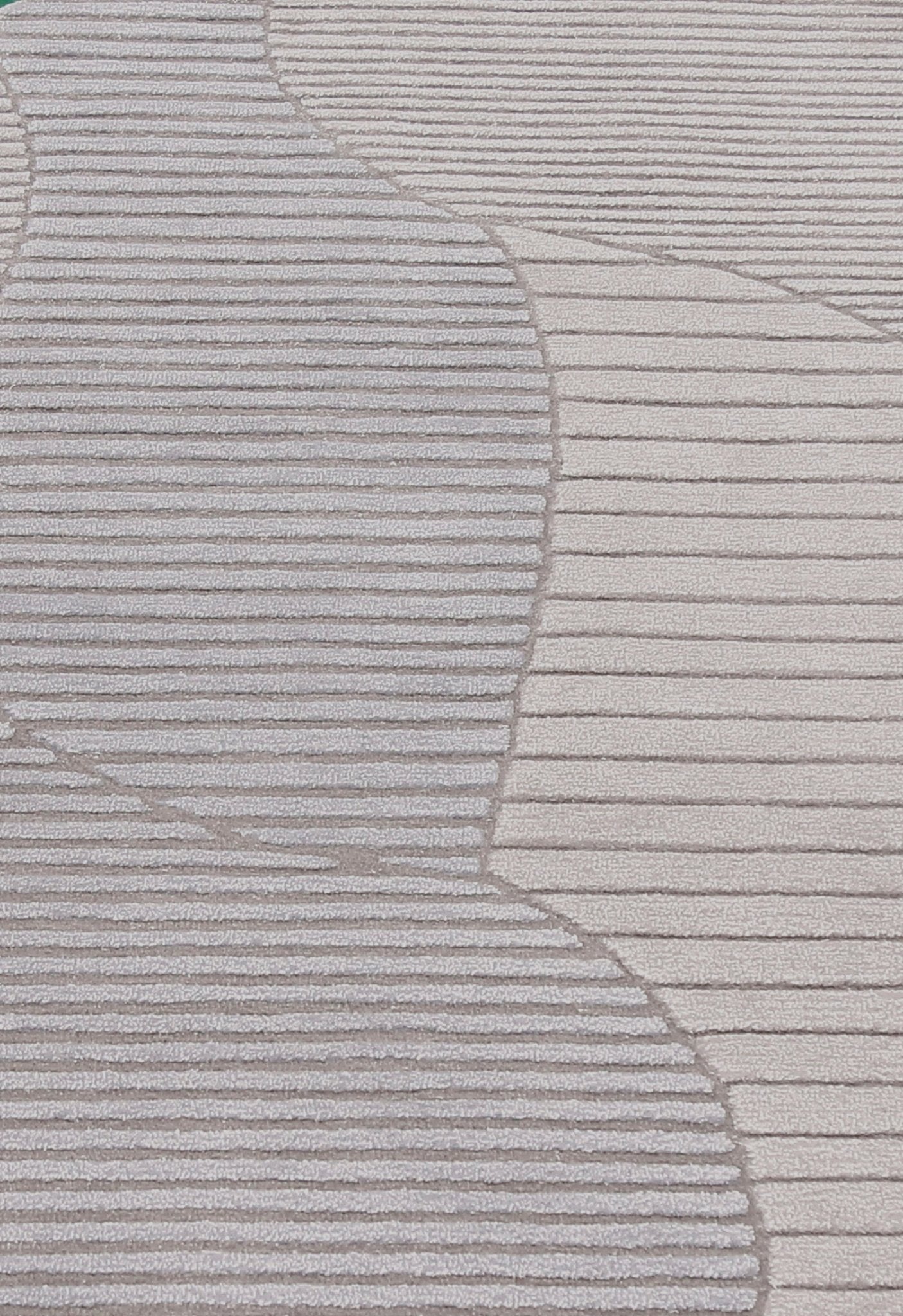 Stone Modern Ripple Lines Gray and Lilac Hand Tufted 5x7 Wool Rug