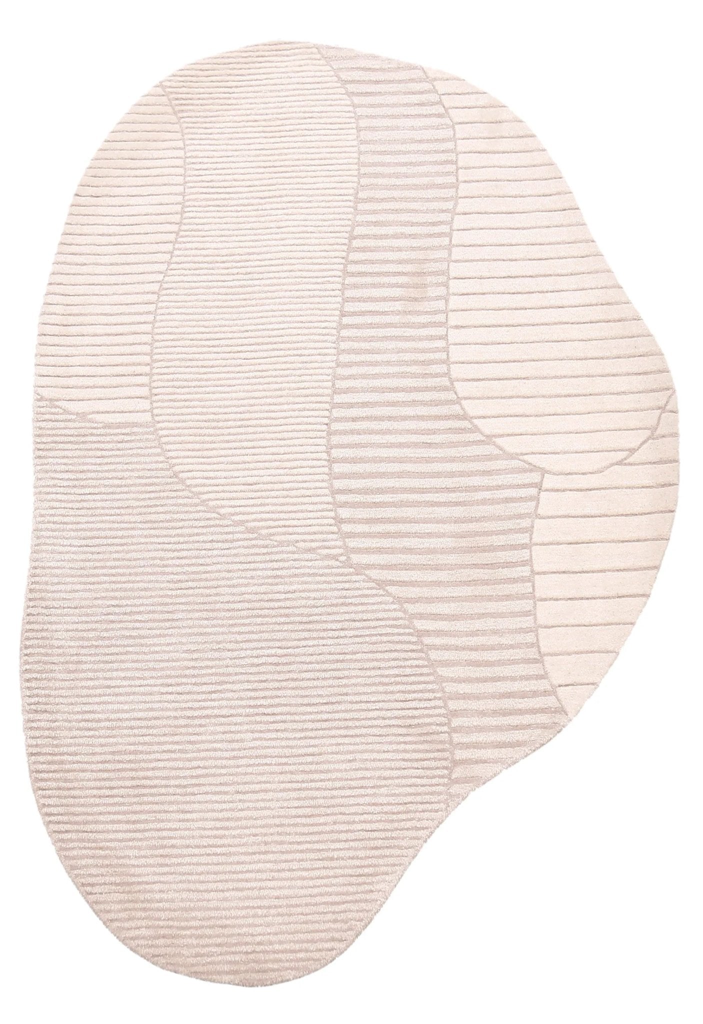 Stone Modern Ripple Pink Hand Tufted 5x7 Wool Rug