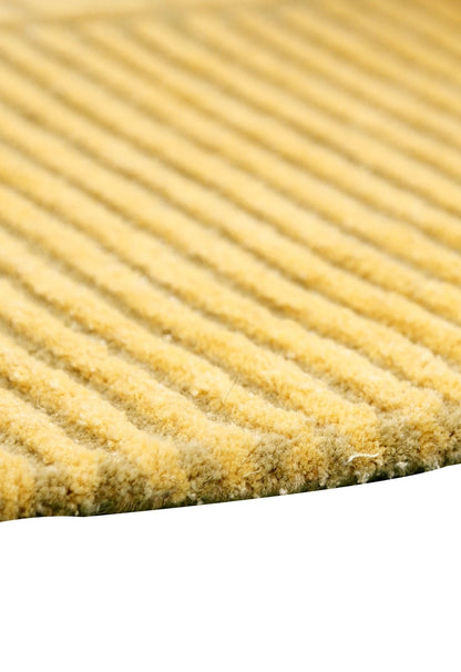 Stone Modern Style Yellow Hand Tufted 5x7 Wool Area Rug