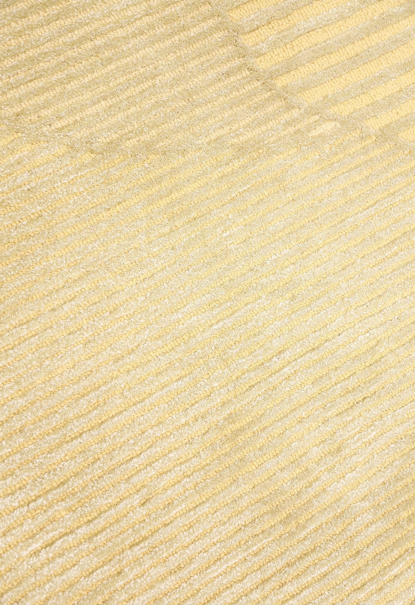 Stone Modern Yellow Ripple Hand Tufted 5x7 Wool Area Rug