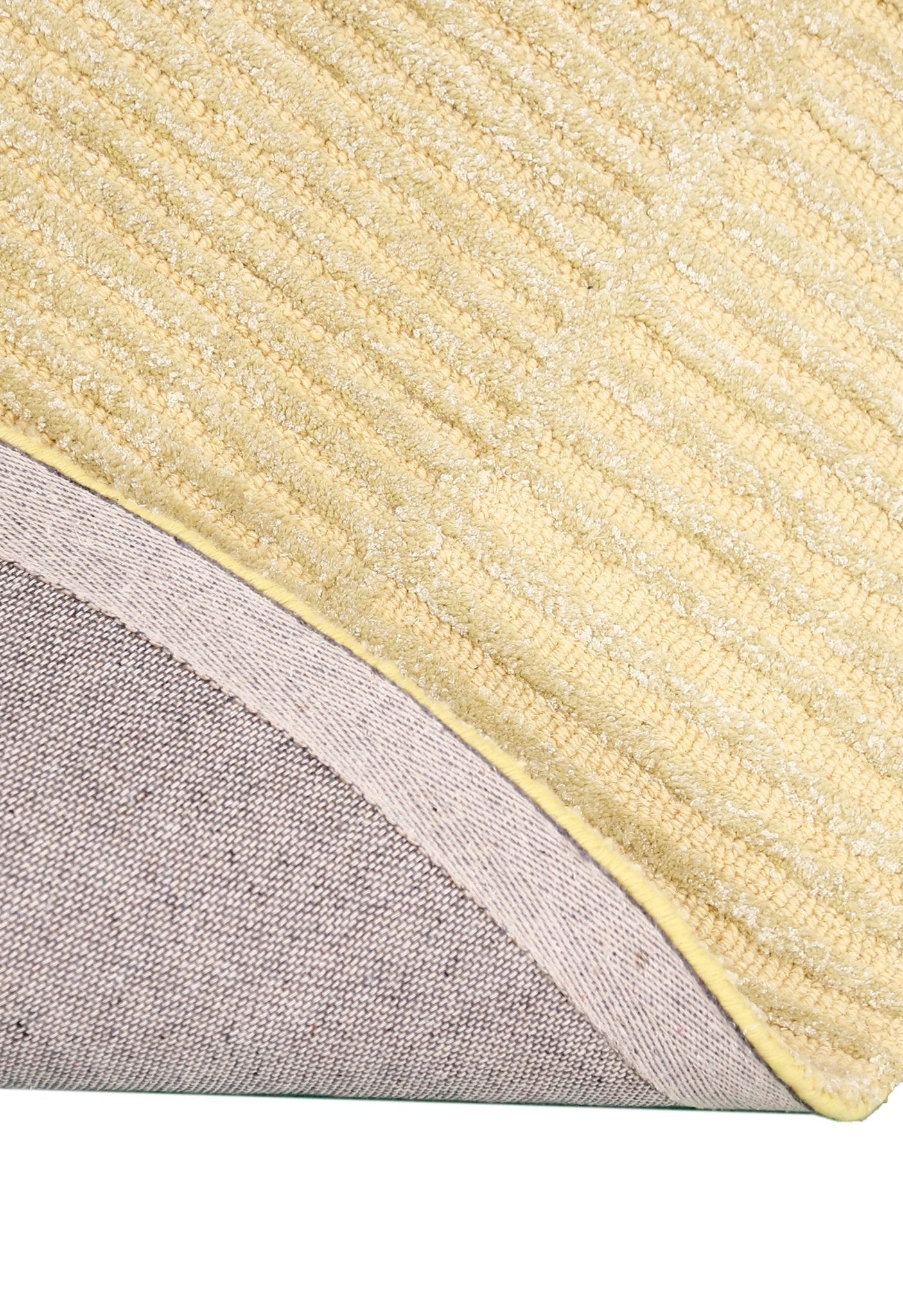 Stone Modern Yellow Ripple Hand Tufted 5x7 Wool Area Rug