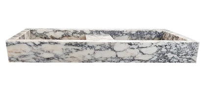 Villohome | Online Flooring Shop Stone Sinks Calacatta Viola Marble Double Bathroom Sink Polished (W)19" (L)53" (H)6" Calacatta Viola Marble Double Bathroom Sink Polished (W)19" (L)53" (H)6"