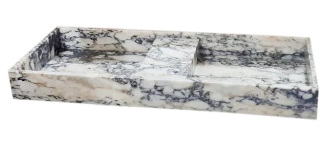 Villohome | Online Flooring Shop Stone Sinks Calacatta Viola Marble Double Bathroom Sink Polished (W)19" (L)53" (H)6" Calacatta Viola Marble Double Bathroom Sink Polished (W)19" (L)53" (H)6"