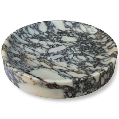 Villohome | Online Flooring Shop Stone Sinks Calacatta Viola Marble Natural Stone Round Above Vanity Bathroom Sink Polished (D)15.5" (H)4.5" Calacatta Viola Marble Natural Stone Round Above Vanity Bathroom Sink Polished (D)15.5" (H)4.5"