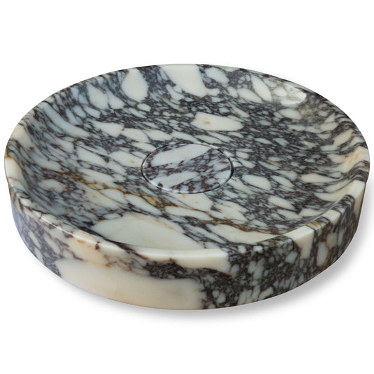 Villohome | Online Flooring Shop Stone Sinks Calacatta Viola Marble Natural Stone Round Above Vanity Bathroom Sink Polished (D)15.5" (H)4.5" Calacatta Viola Marble Natural Stone Round Above Vanity Bathroom Sink Polished (D)15.5" (H)4.5"