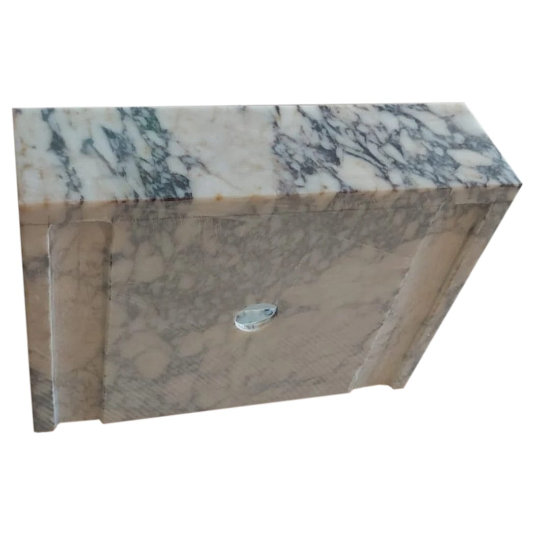 Villohome | Online Flooring Shop Stone Sinks Calacatta Viola Marble Rectangular Wall-mount Bathroom Sink Drain Cap (W)14" (W)18" (H)5" Calacatta Viola Marble Rectangular Wall-mount Bathroom Sink Drain Cap (W)14" (W)18" (H)5"