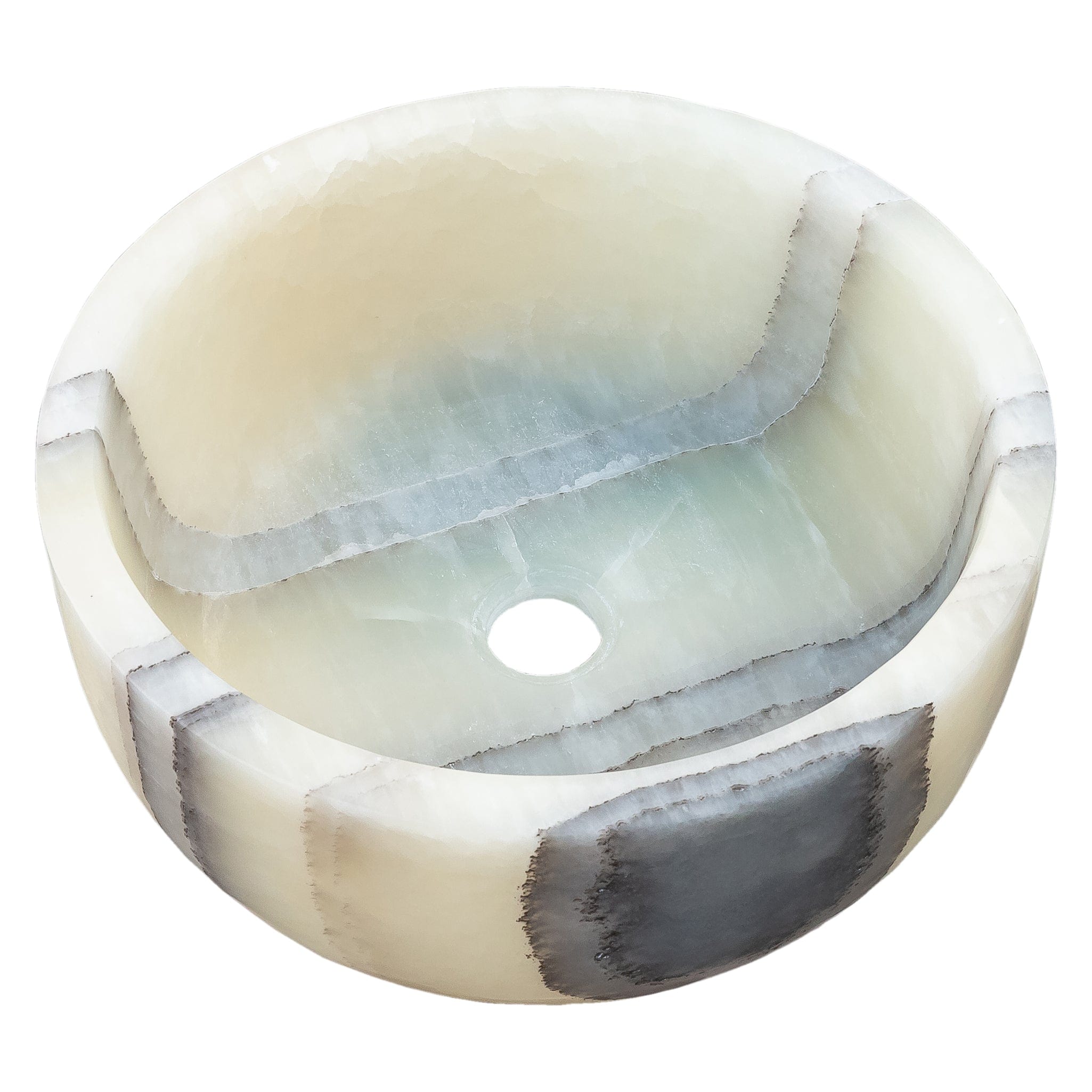 TCSC | Green Translucent Onyx Natural Stone Above Vanity Bathroom ...