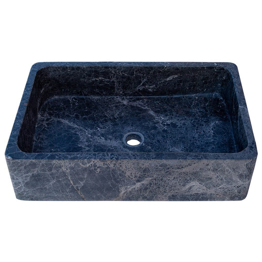 Villohome | Online Flooring Shop Stone Sinks 8-14 Weeks / (W)16" (L)24" (H)6" / Polished Natural Stone Sirius Black Marble Rectangular Above Vanity Bathroom Sink Polished Natural Stone Sirius Black Marble Rectangular Above Vanity Bathroom Sink Polished