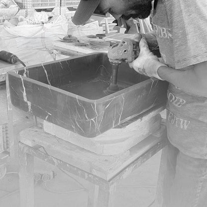 Villohome | Online Flooring Shop Stone Sinks TCSC | Calacatta Viola Marble Rectangular Wall-mount Bathroom Sink with 8" Backsplash (W)21" (L)34" (H)10" TCSC | Calacatta Viola Marble Rectangular Wall-mount Bathroom Sink with 8" Backsplash (W)21" (L)34" (H)10"