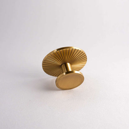Sunburst, Solid Brass Cabinet Knobs.