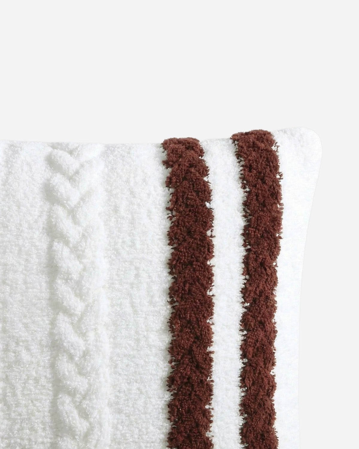 Snug Braided Two-Stripes Throw Pillow.